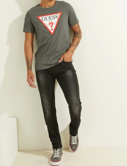 Guess Mens Dark Knight Slim Straight Jeans - Picture 1 of 7